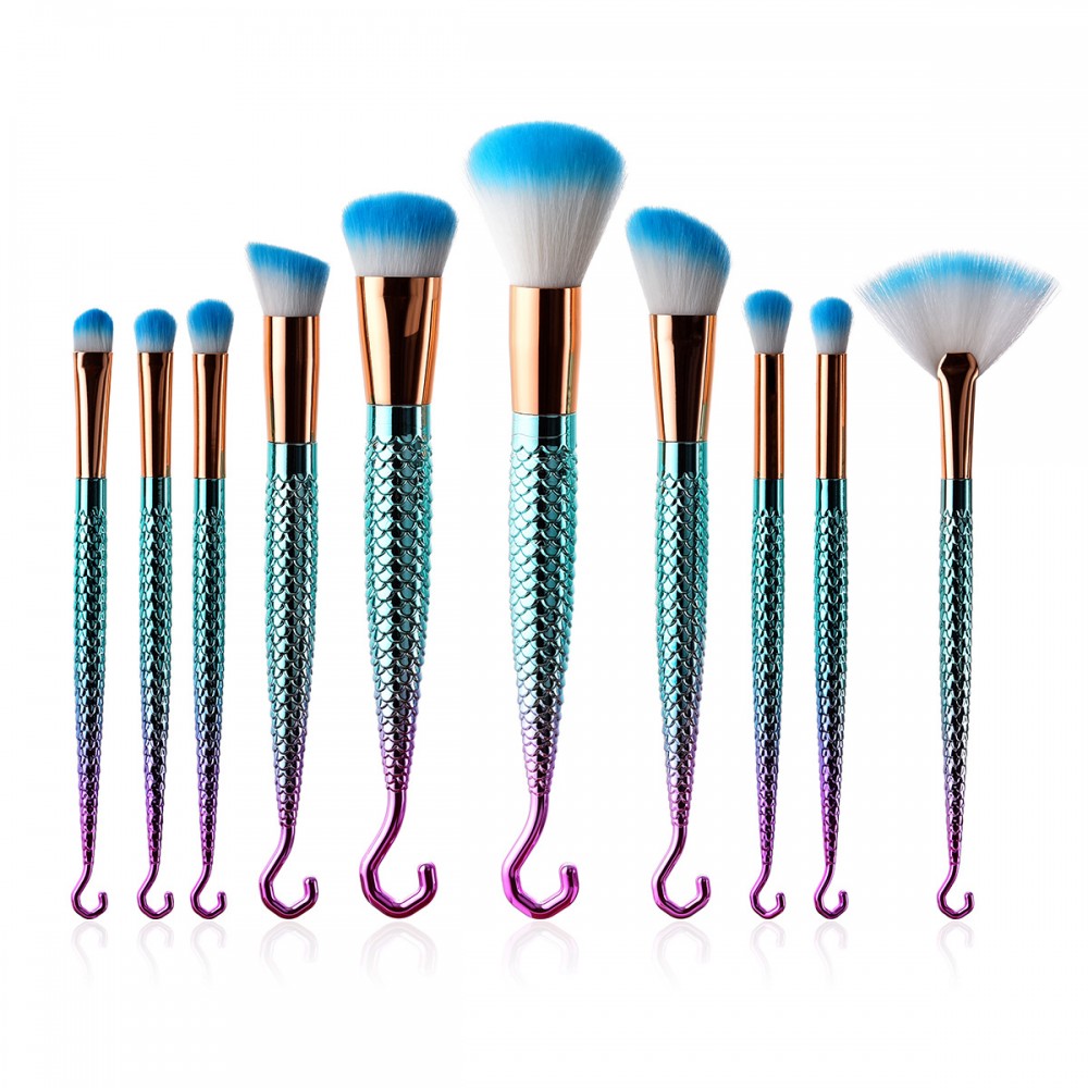 Hook 10 piece makeup brushes set