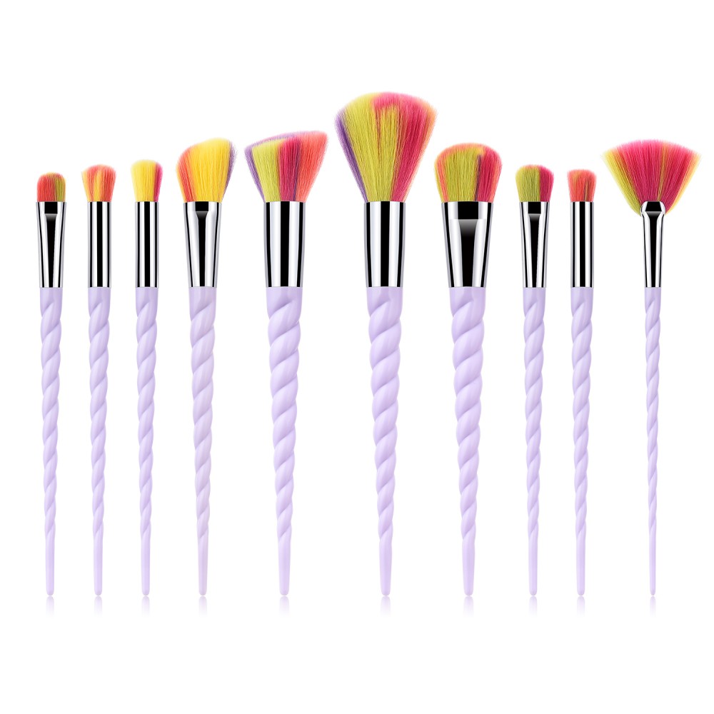 Unicorn 10pcs makeup brushes set