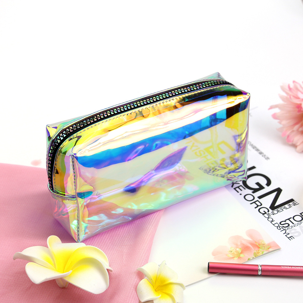 Custom holographic makeup bag