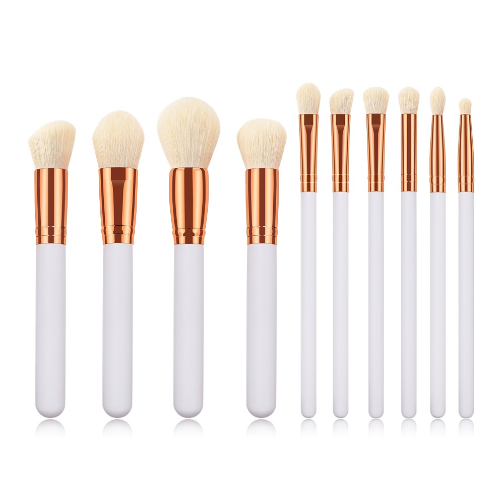 Super soft white hair makeup brushes set