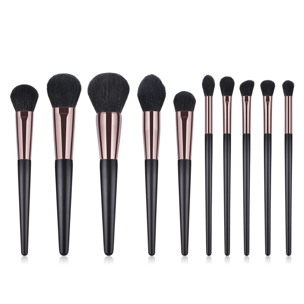 Luxury soft hair makeup brushes set 10pcs