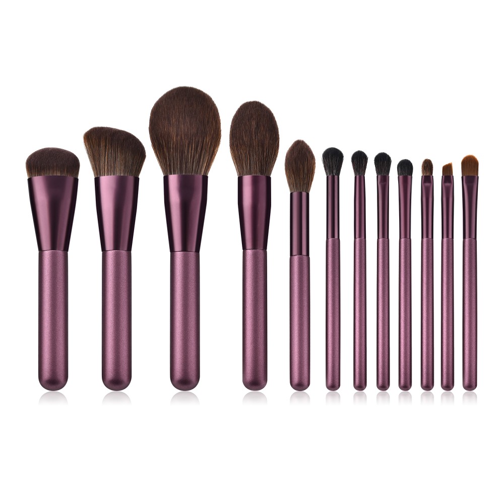 12 piece super soft hair makeup brushes set