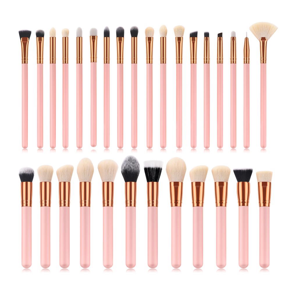 Professional pink goat hair 30pcs makeup brushes s