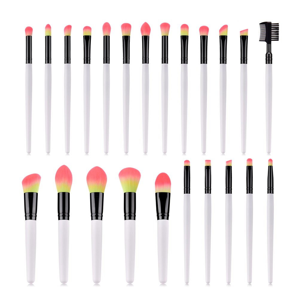 White 23 piece cossmetic makeup brushes kit