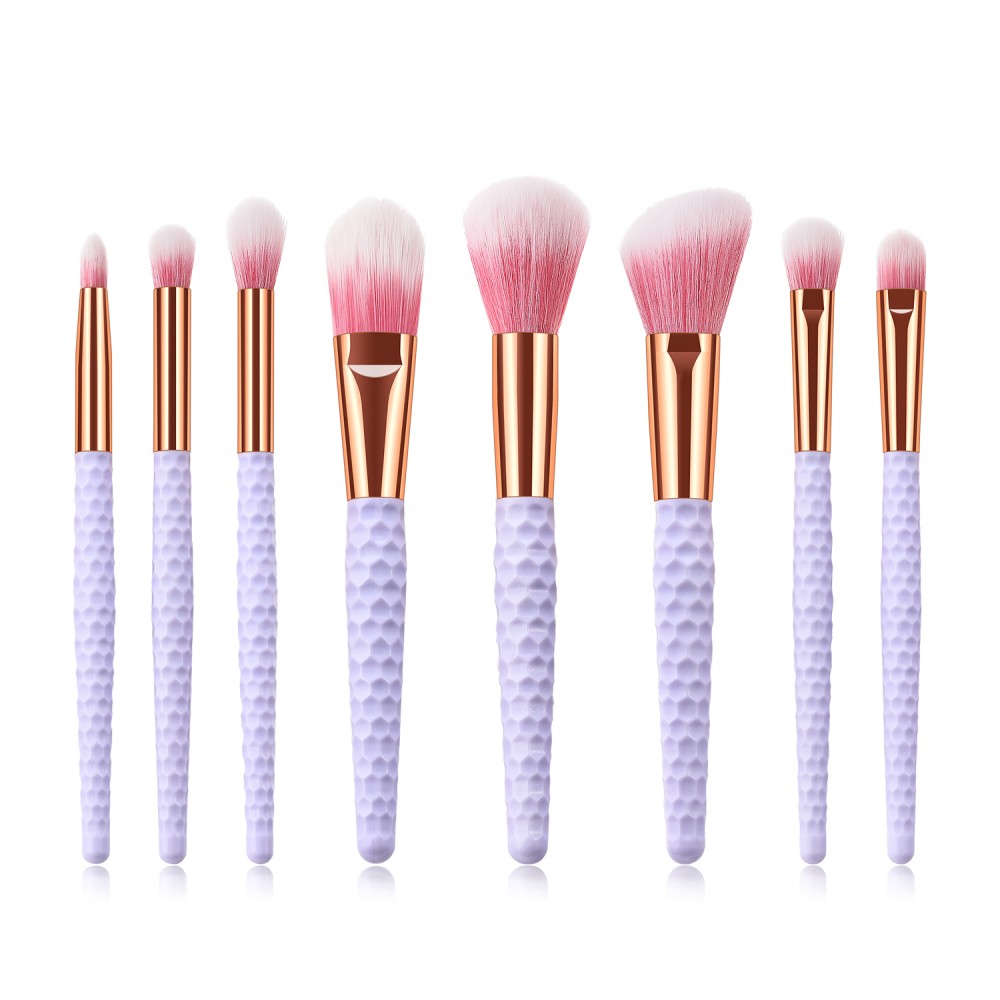 Travel 8 piece  makeup brushes kit