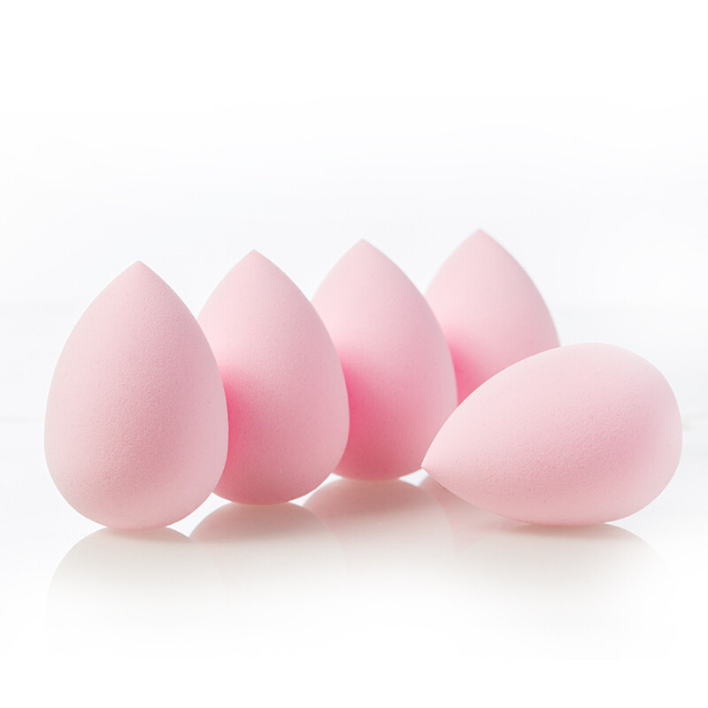 Pink drop makeup sponge for beauty blending