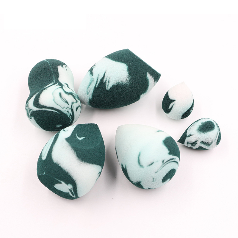 Army-Green marble makeup blending sponge