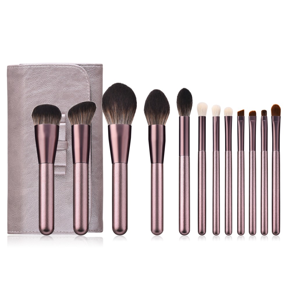 Super soft hair 12 piece makeup brushes set