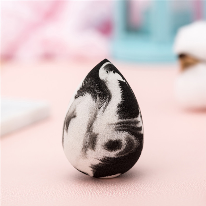 Customized black marble blending sponge for makeup