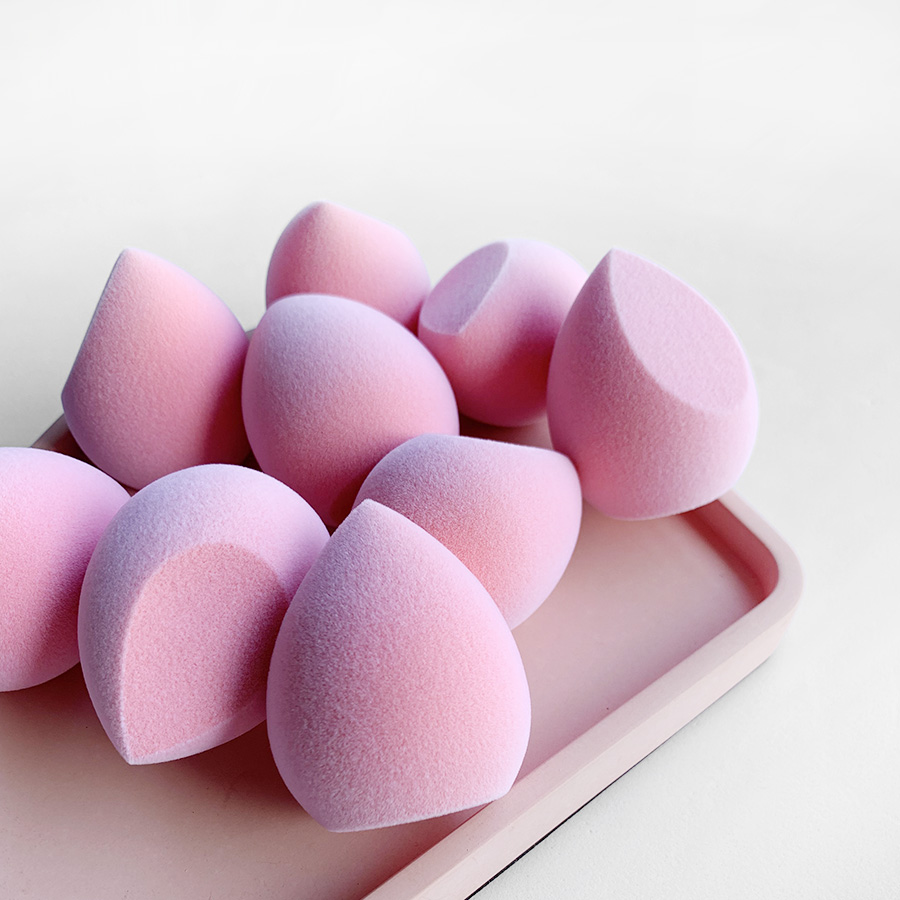 Velvet makeup sponge soft pink customized