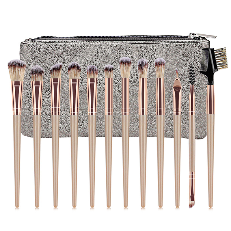 Professional 12 piece makeup brushes set