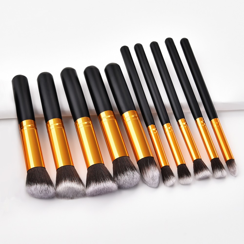 Kabuki makeup brushes set 10 piece,colors for opti