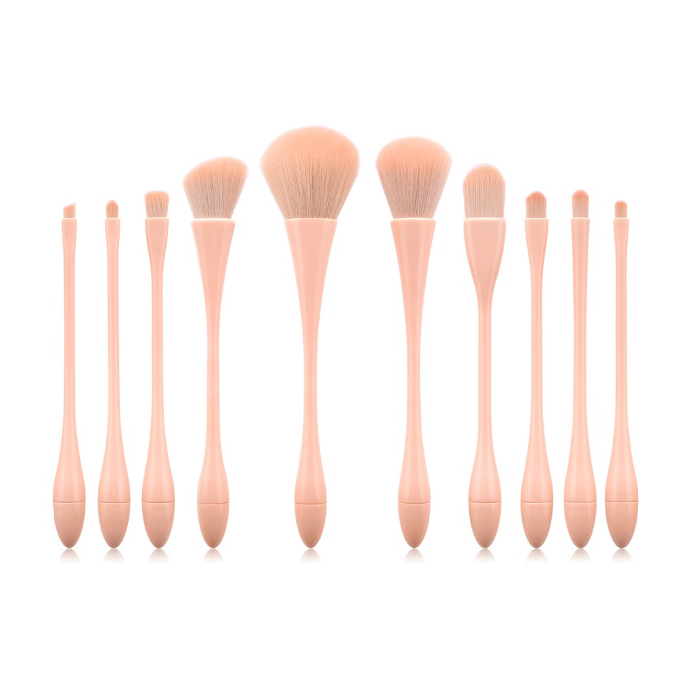 Nude pink makeup brushes set 10pcs per set