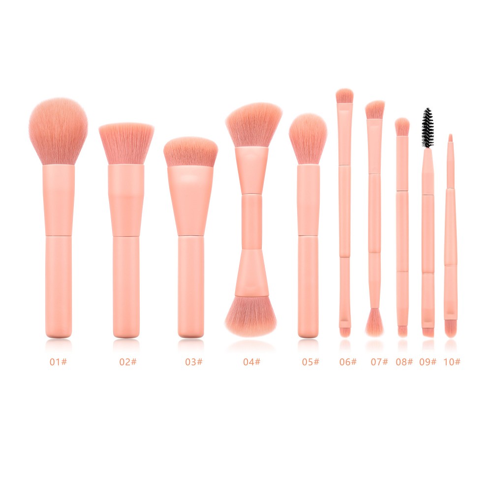 Cute princess pink makeup brushes set