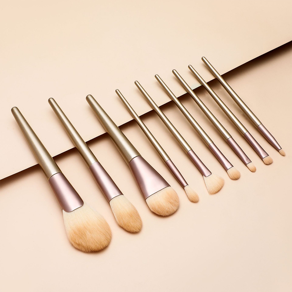 Gold makeup brushes available wholesale