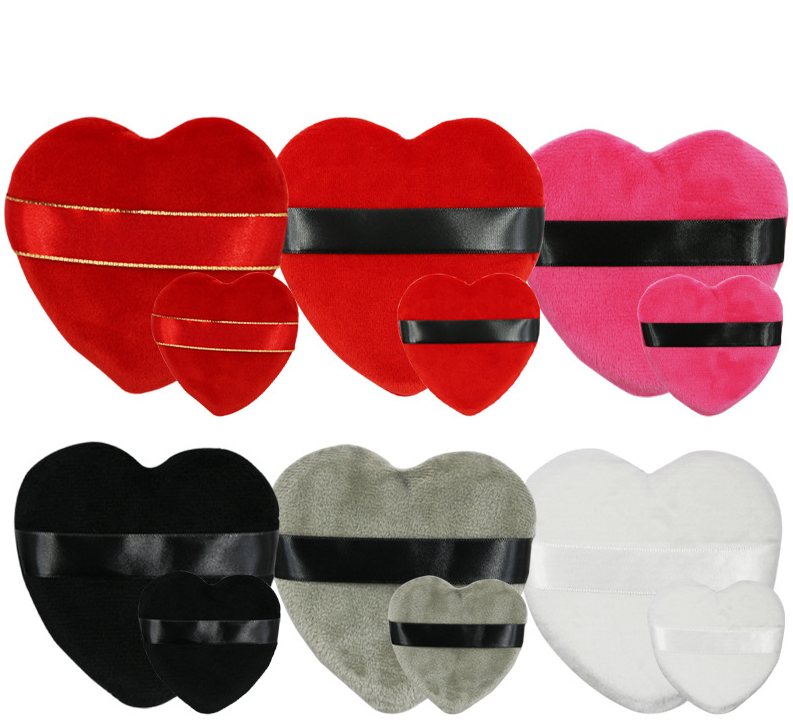 heart shape makeup puffs